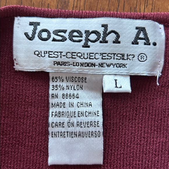 Joseph A. Granny Square Crochet Top, Boho-Chic Retro Y2K Style, Burgundy, Size L - Picture 4 of 9